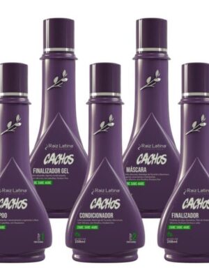 Kit Cachos 250ml completo Raiz Latina c/ fin e fin gel 250ml